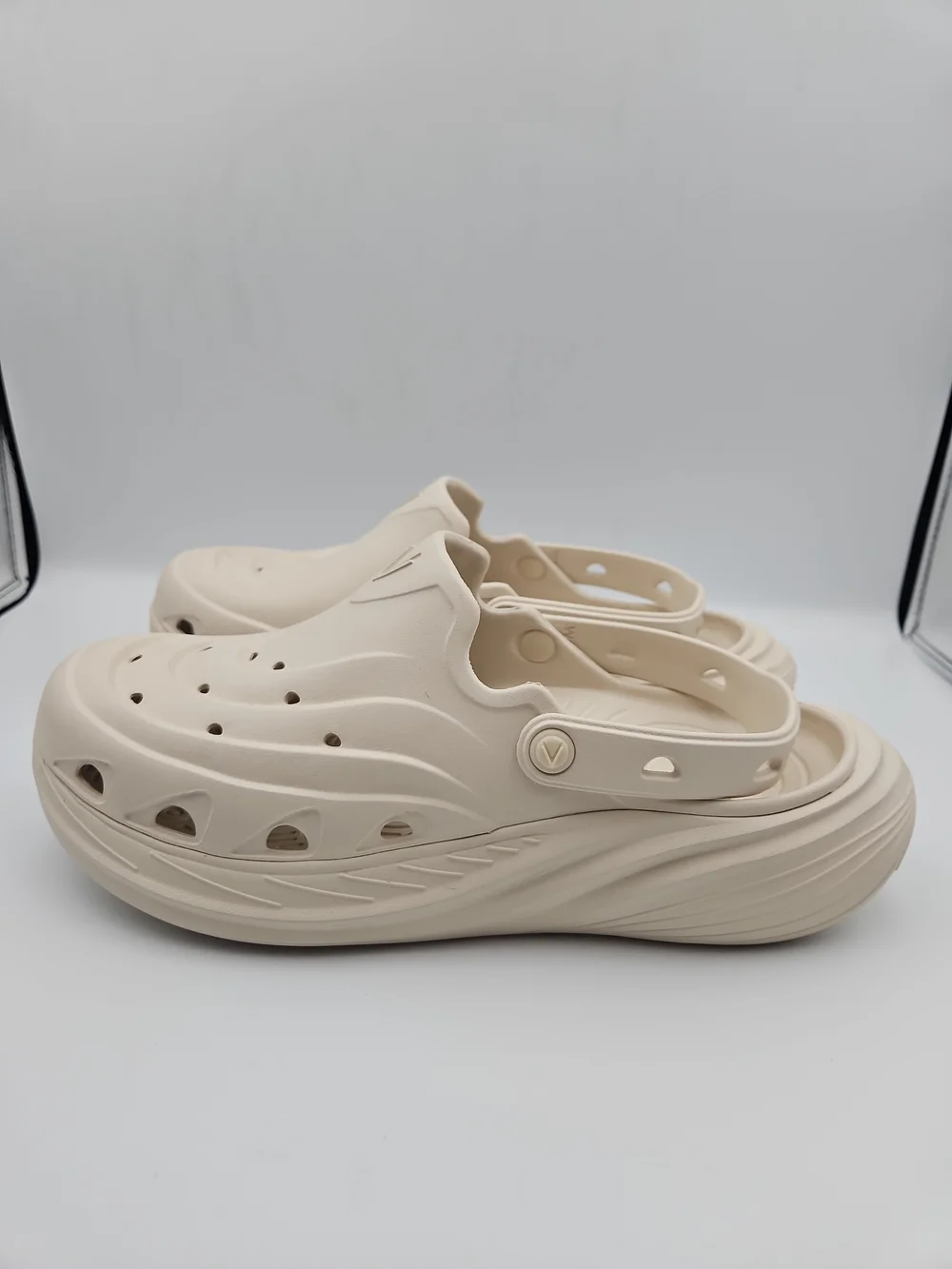 Vionic Beige Slip-On Foam Clog Sandals